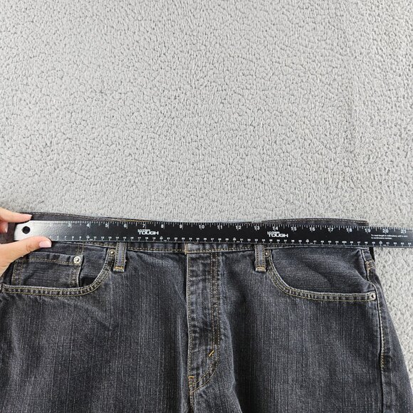 Levis Shorts Womens 38 Black 514 Slim Straight‎ Denim Cutoff Distress Frayed Hem - Picture 6 of 15
